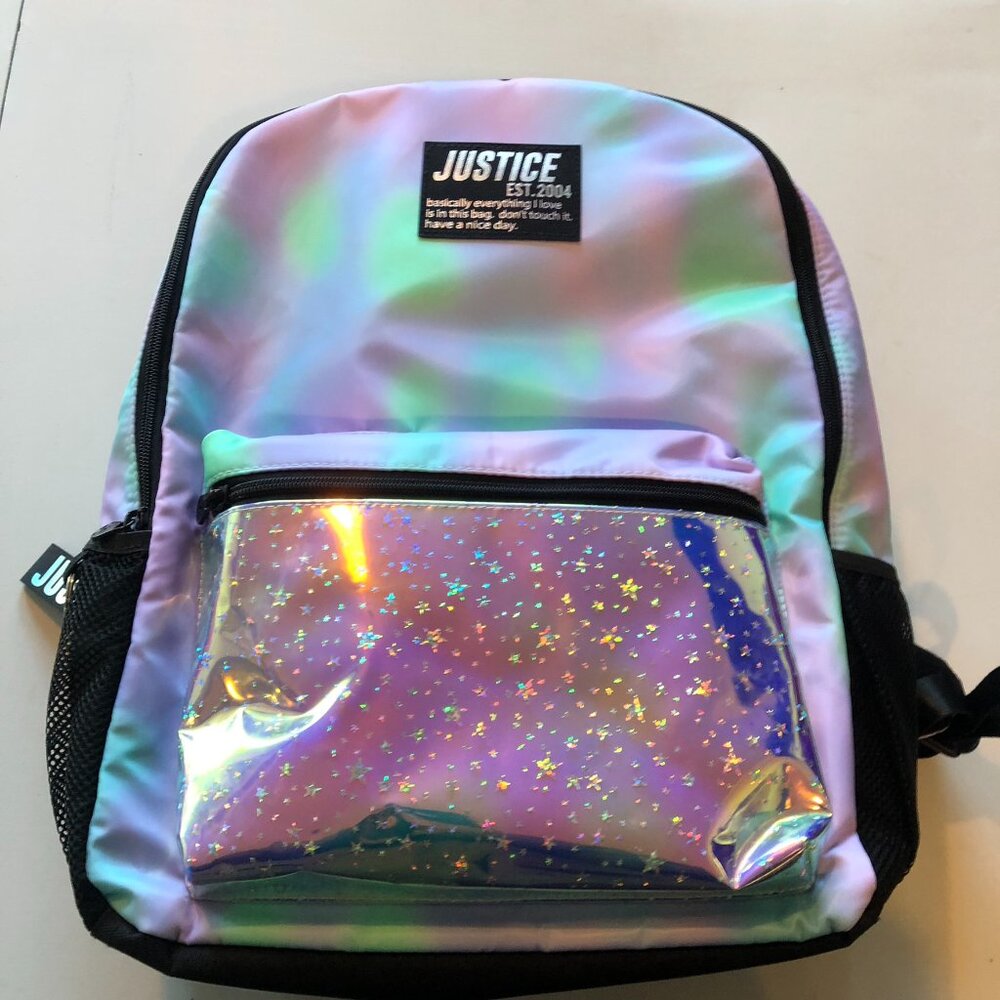 backpack Justice not Walmart lavendar w lunchbag & water bottle
